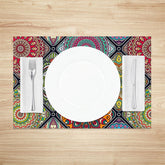 Aperturee - Complicated Gorgeous Plaid Retro Set Of 4 Placemats